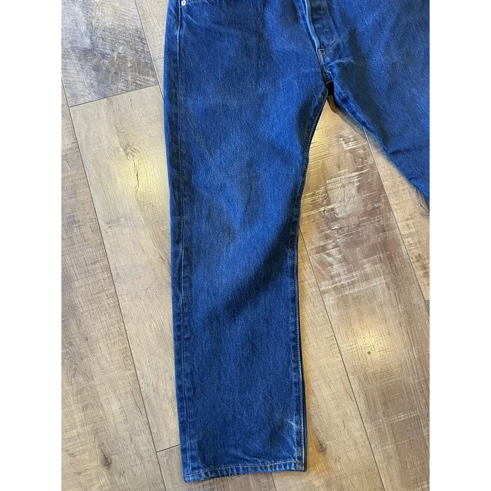 Levi's Men's 501 34x30 Original Straight Fit Jeans - Dark/ Indigo Medium Wash